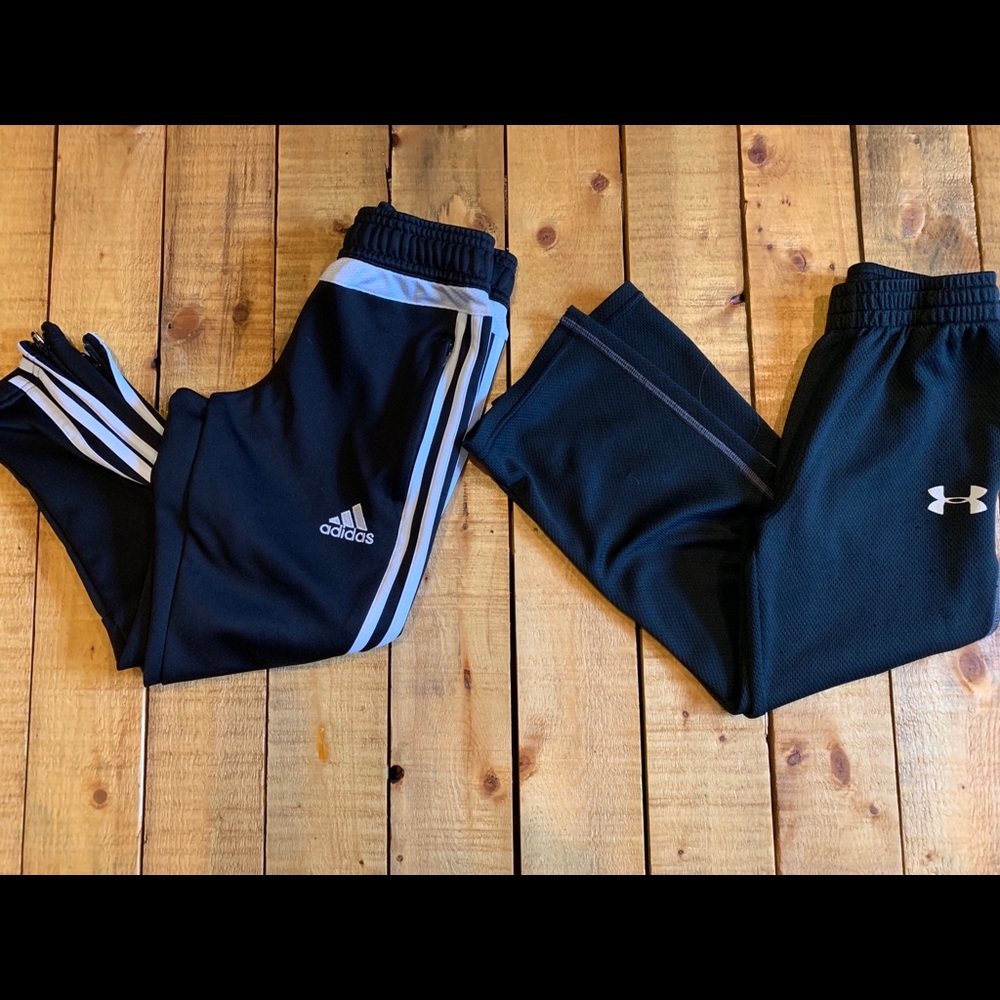 Boys Under Armour and Adidas Athletic Pants